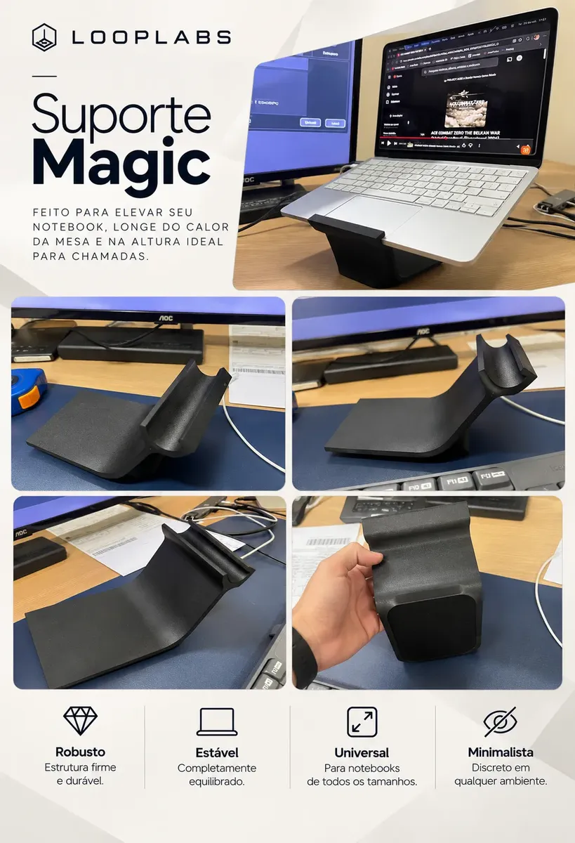Suporte Elite para Notebook — vista complementar